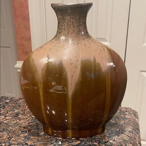 Elegant Brown Ceramic Vase